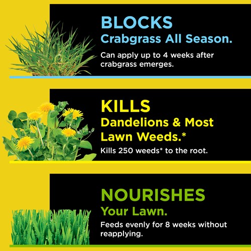 Preen One Lawncare 3-in-1 kills weeds & feeds the lawn in one step