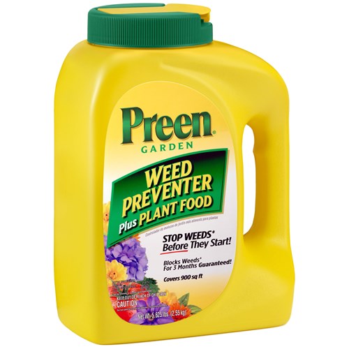 Preen Garden Weed Preventer Plus Plant Food bottle