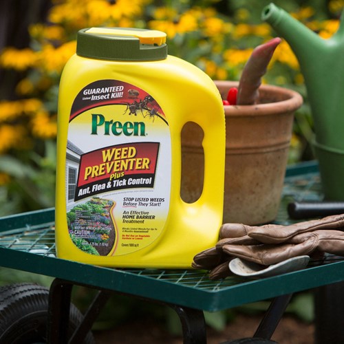 Preen Garden Weed Preventer Plus Ant, Flea & Tick Control