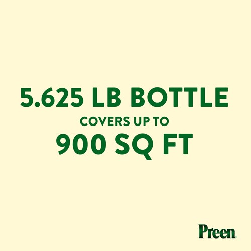 Preen Garden Weed Preventer Plus Plant Food 5.625 lb bottle covers up to 900 sq ft