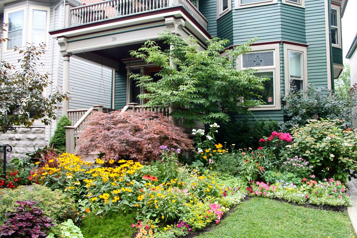 Front yard flower garden