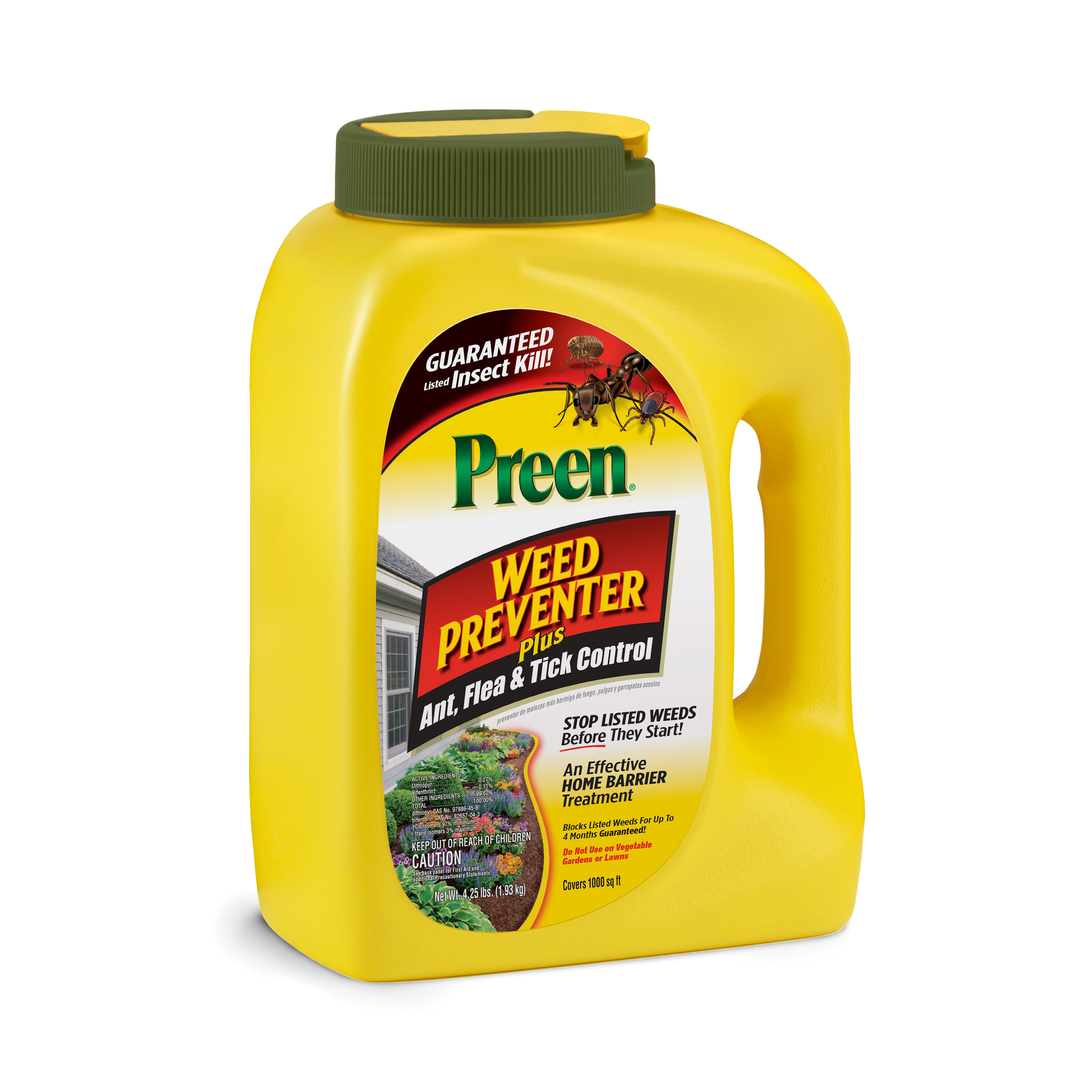 Preen Garden Weed Preventer Plus Ant, Flea & Tick Control