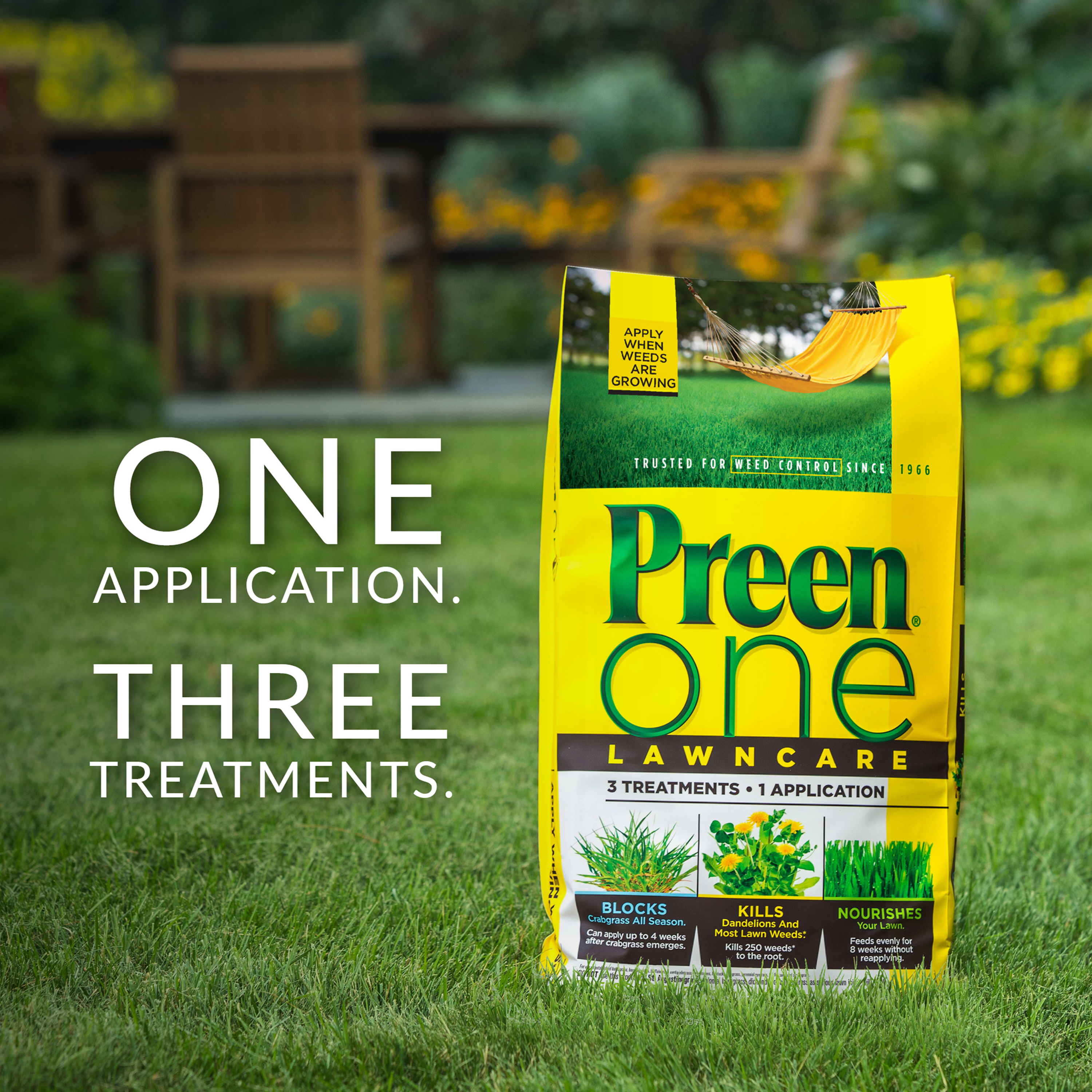 Preen One Lawncare 3-in-1 weed & feed